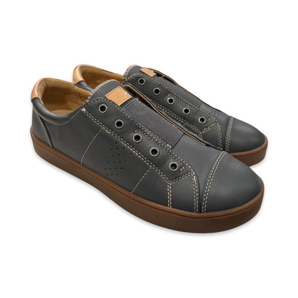 Spenco Women MalibuLux Blue Leather Orthopedic Comfort Laceless Slip On size 8.5 - Picture 1 of 8